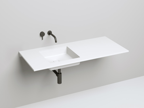 Раковина из искусственного камня S-Stone Salini MAREA 1802207M 40х40 встраиваемая цвет белый без отверстий под смеситель